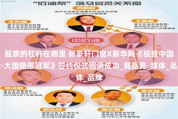 股票的杠杆在哪里 新豪轩门窗X新华网《极致中国造·大国隐形冠军》签约仪式圆满成功_晁岳亮_媒体_品牌