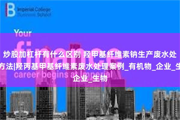炒股加杠杆有什么区别 羟甲基纤维素钠生产废水处理方法|羟丙基甲基纤维素废水处理案例_有机物_企业_生物