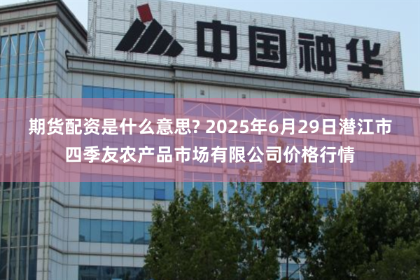 期货配资是什么意思? 2025年6月29日潜江市四季友农产品市场有限公司价格行情