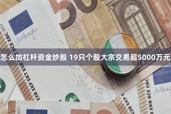 怎么加杠杆资金炒股 19只个股大宗交易超5000万元