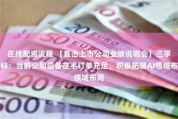 在线配资流程 【直击上市公司业绩说明会】三孚新科：当前公司设备在手订单充足，积极拓展AI领域布局