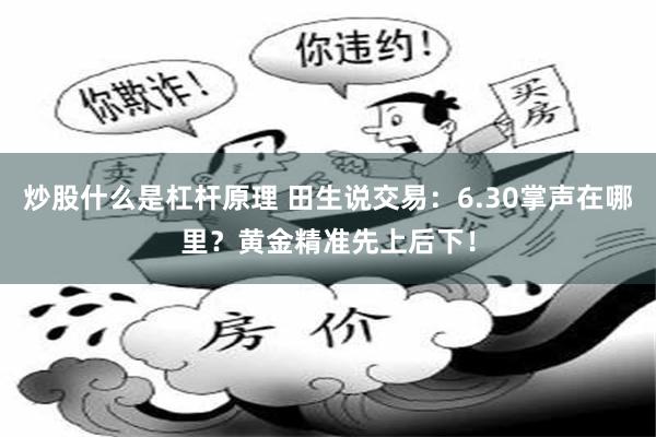 炒股什么是杠杆原理 田生说交易：6.30掌声在哪里？黄金精准先上后下！