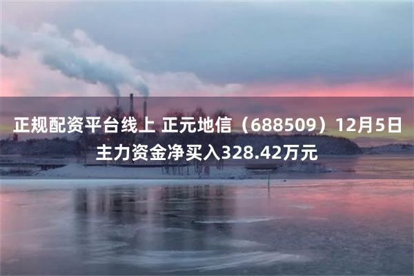 正规配资平台线上 正元地信（688509）12月5日主力资金净买入328.42万元