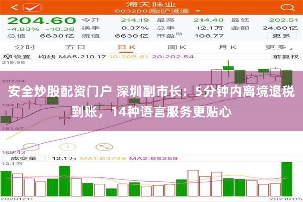 安全炒股配资门户 深圳副市长：5分钟内离境退税到账，14种语言服务更贴心