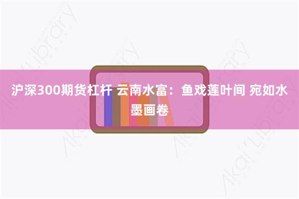 沪深300期货杠杆 云南水富：鱼戏莲叶间 宛如水墨画卷