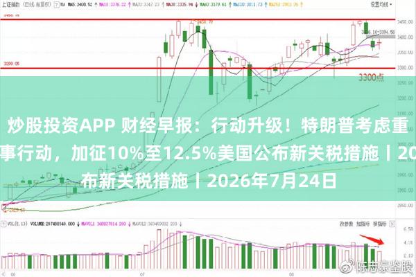 炒股投资APP 财经早报：行动升级！特朗普考虑重启对伊重大军事行动，加征10%至12.5%美国公布新关税措施丨2026年7月24日
